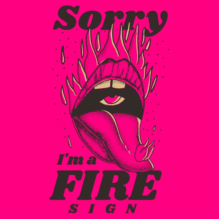 Sorry I'm A Fire Sign Zodiac Birthday Premium T-Shirt