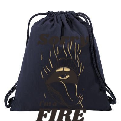 Sorry I'm A Fire Sign Zodiac Birthday Drawstring Bag