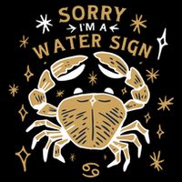 Sorry I'm A Water Sign Crab Stripe Pom Pom Beanie