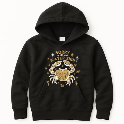 Sorry I'm A Water Sign Crab Kids Hoodie