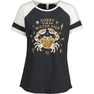 Sorry I'm A Water Sign Crab Enza Ladies Jersey Colorblock Tee