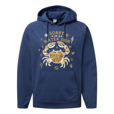 Sorry I'm A Water Sign Crab Performance Fleece Hoodie