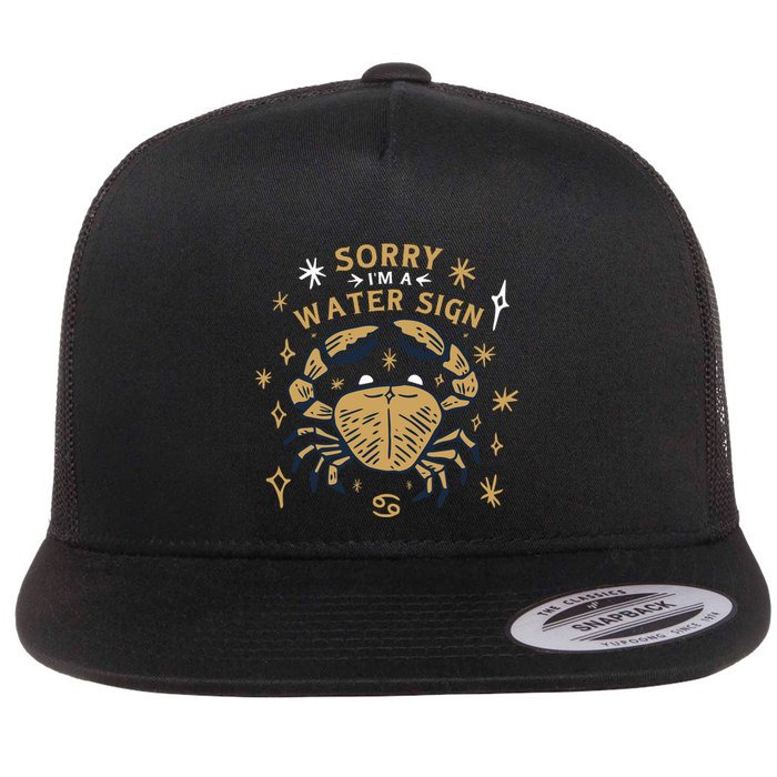 Sorry I'm A Water Sign Zodiac Birthday Flat Bill Trucker Hat