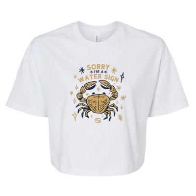 Sorry I'm A Water Sign Zodiac Birthday Bella+Canvas Jersey Crop Tee