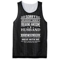 Sorry I'm Already Taken By A Freaking Awesome Husband Mesh Reversible Basketball Jersey Tank