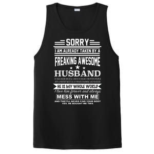 Sorry I'm Already Taken By A Freaking Awesome Husband PosiCharge Competitor Tank