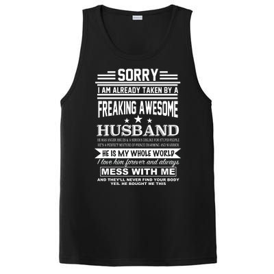 Sorry I'm Already Taken By A Freaking Awesome Husband PosiCharge Competitor Tank