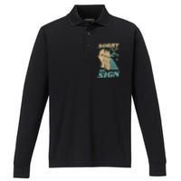 Sorry I'm An Air Sign Performance Long Sleeve Polo