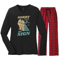 Sorry I'm An Air Sign Women's Long Sleeve Flannel Pajama Set 