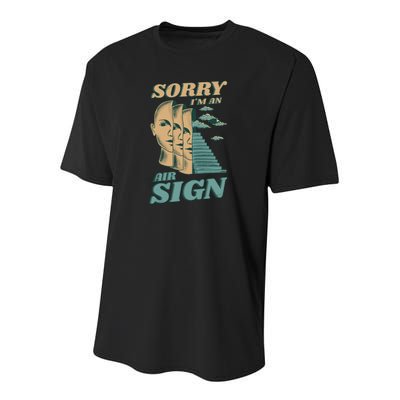 Sorry I'm An Air Sign Youth Performance Sprint T-Shirt