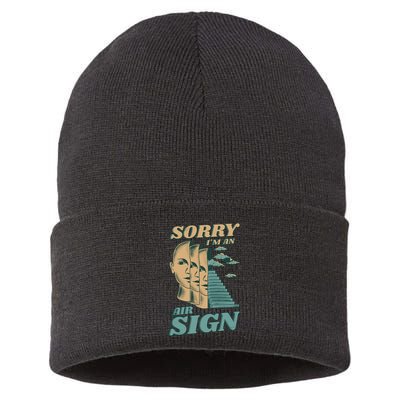 Sorry I'm An Air Sign Sustainable Knit Beanie