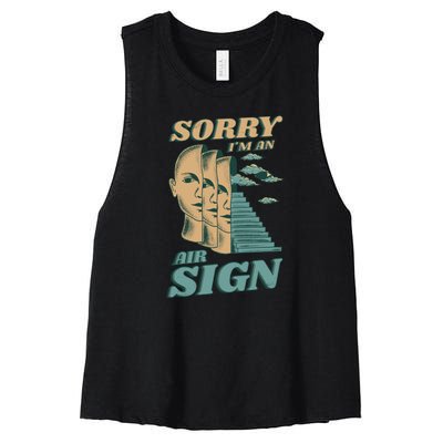 Sorry I'm An Air Sign Women's Racerback Cropped Tank