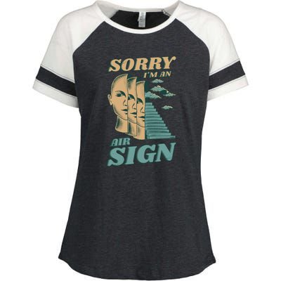 Sorry I'm An Air Sign Enza Ladies Jersey Colorblock Tee