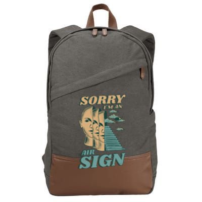 Sorry I'm An Air Sign Cotton Canvas Backpack