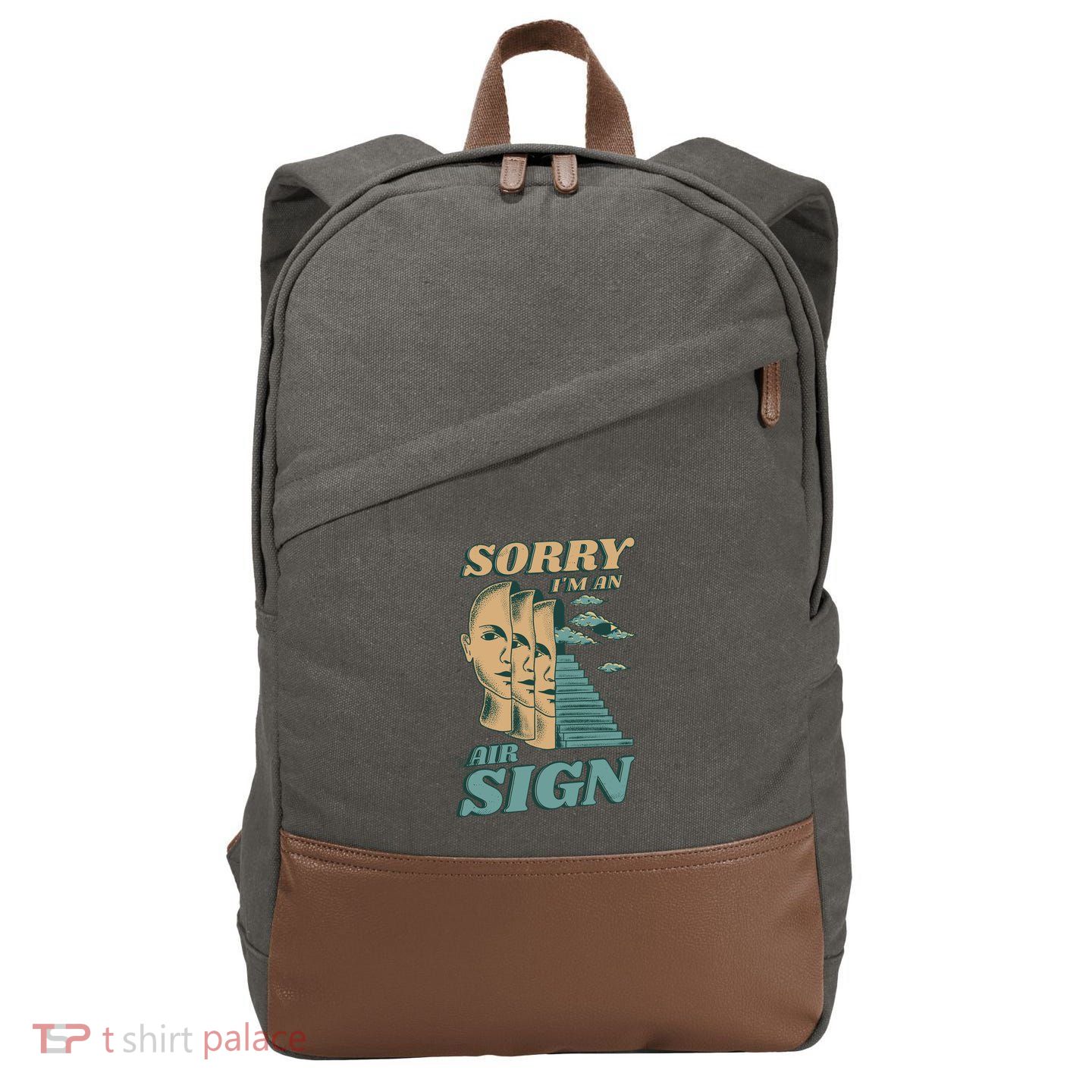 Sorry I'm An Air Sign Cotton Canvas Backpack