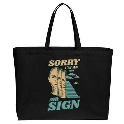 Sorry I'm An Air Sign Cotton Canvas Jumbo Tote