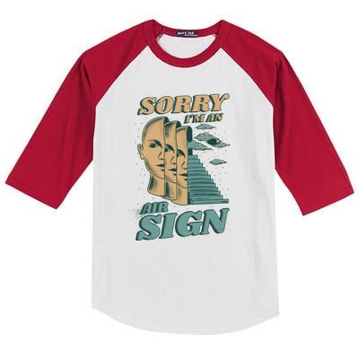 Sorry I'm An Air Sign Kids Colorblock Raglan Jersey