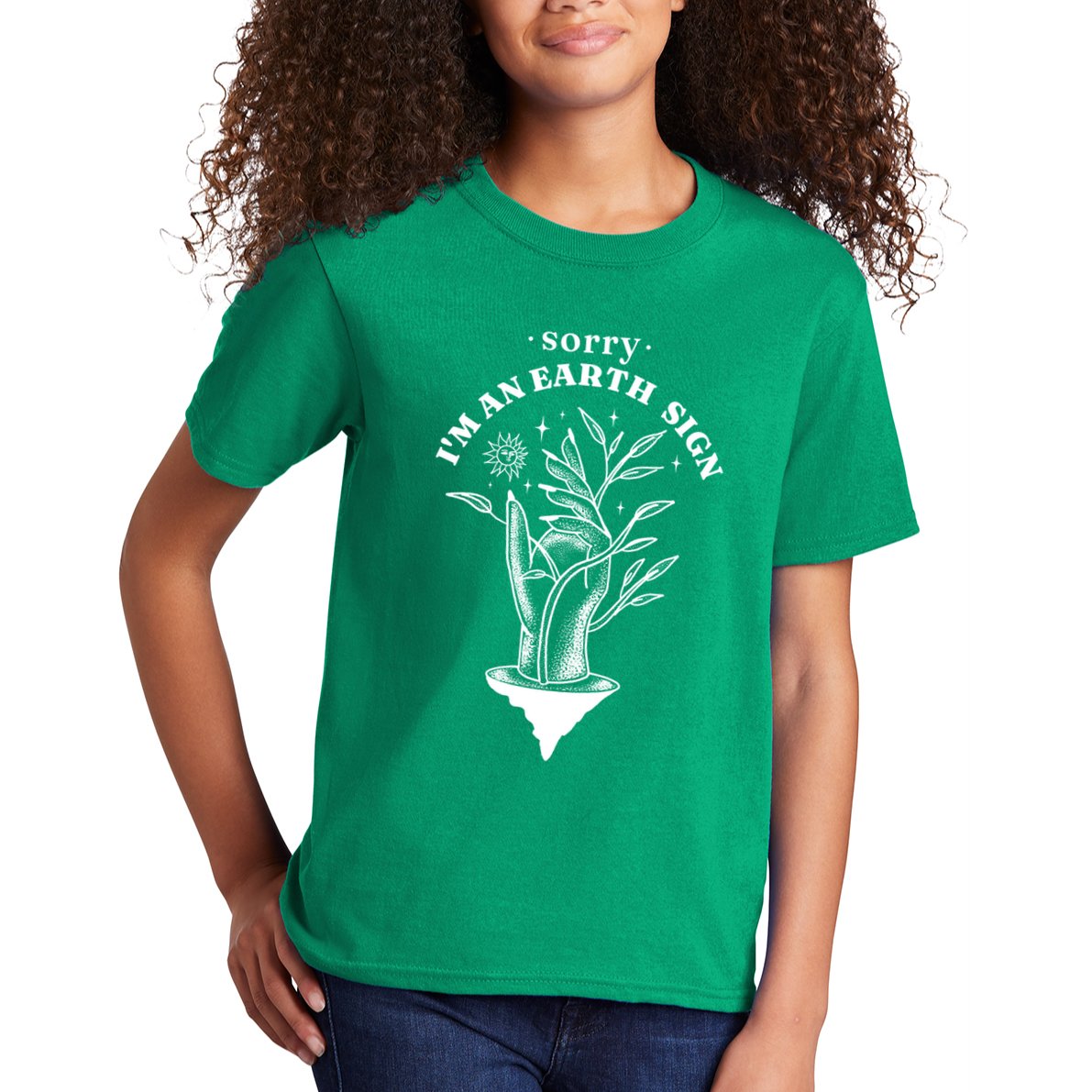 Sorry I'm An Earth Sign Zodiac Birthday Kids T-Shirt