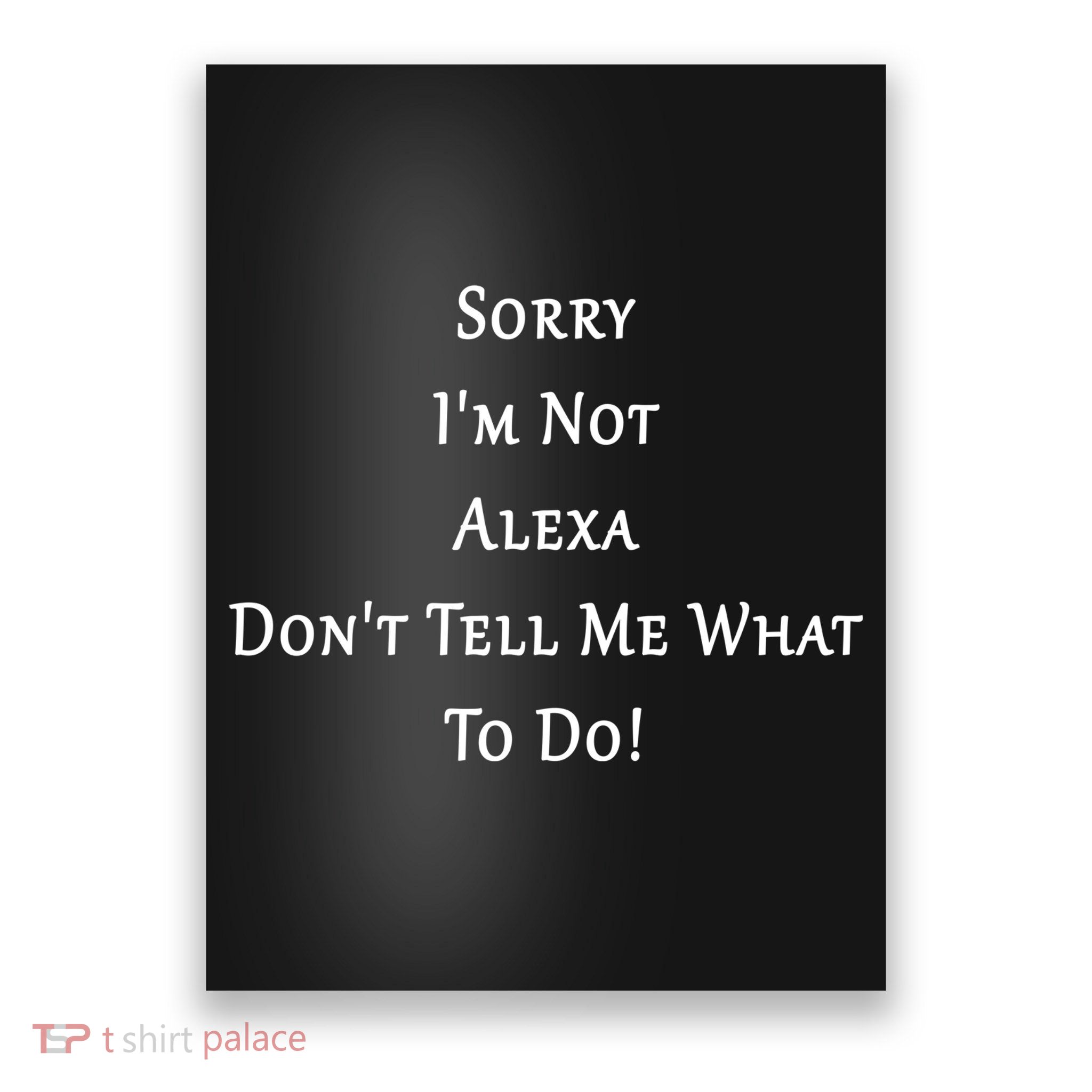 Sorry I'm Not Alexa Don't Tell Me What To Do! Poster