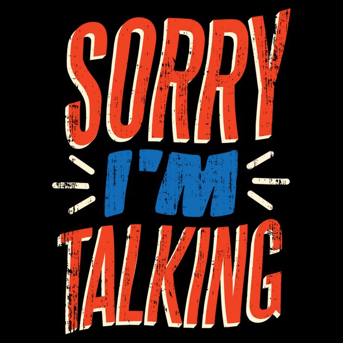 Sorry I'm Talking Short Acrylic Beanie