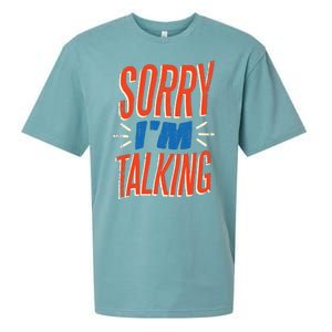 Sorry I'm Talking Sueded Cloud Jersey T-Shirt