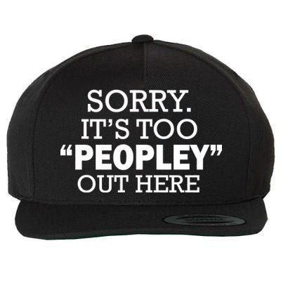 Sorry It's Too Peopley Out Here Wool Snapback Cap