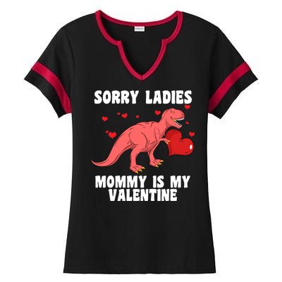 Sorry Ladies Mommy Is My Valentine Ladies Halftime Notch Neck Tee