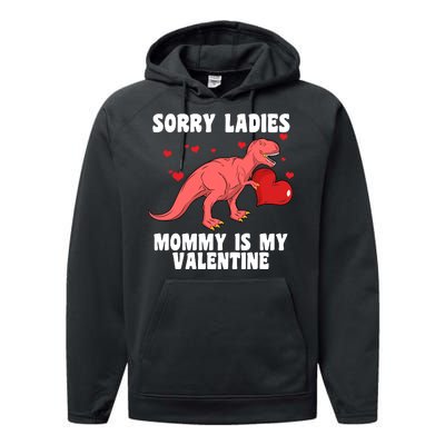 Sorry Ladies Mommy Is My Valentine Performance Fleece Hoodie