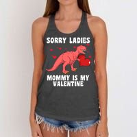 Sorry Ladies Mommy Is My Valentine Women's Knotted Racerback Tank