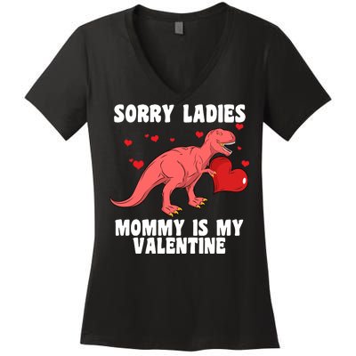 Sorry Ladies Mommy Is My Valentine Women's V-Neck T-Shirt