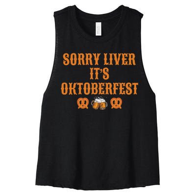 Sorry Liver It's Oktoberfest  Women's Racerback Cropped Tank