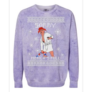 Sorry Merica's Full Trump Supporter Ugly Christmas Colorblast Crewneck Sweatshirt