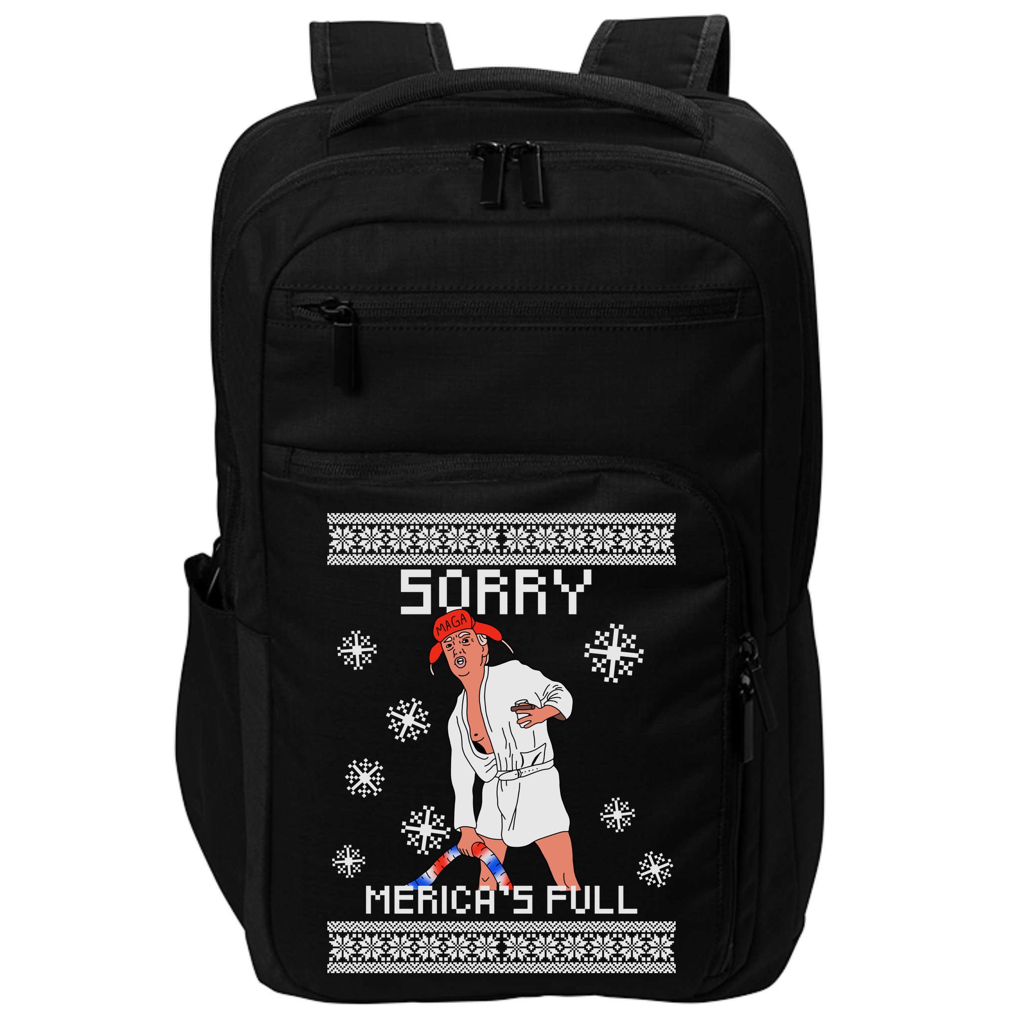 Sorry Merica's Full Trump Supporter Ugly Christmas Impact Tech Backpack