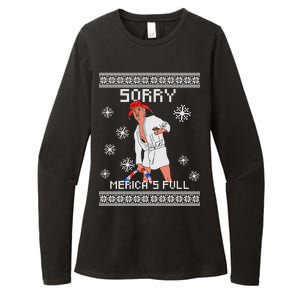 Sorry Merica's Full Trump Supporter Ugly Christmas Womens CVC Long Sleeve Shirt