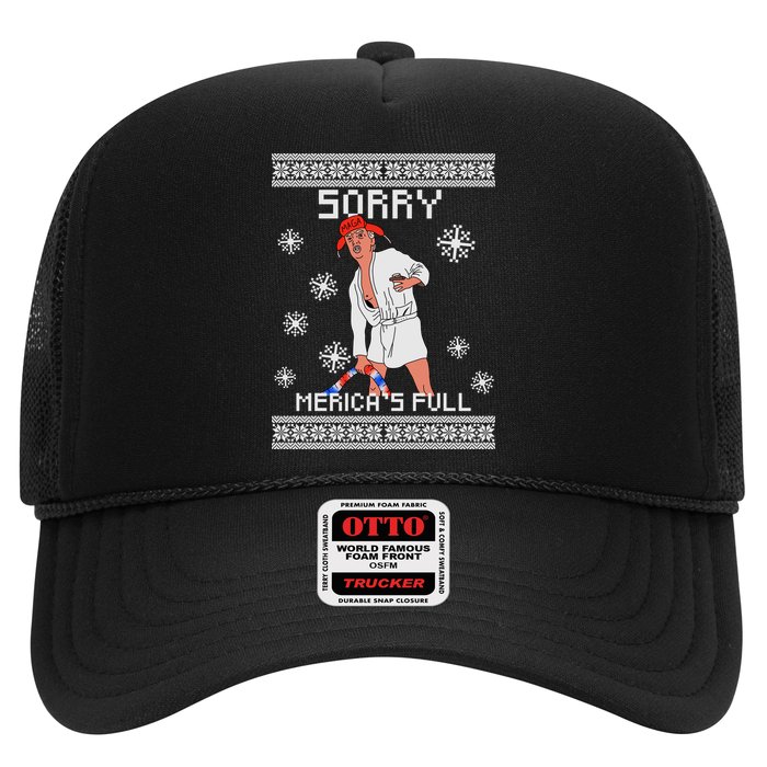 Sorry Merica's Full Trump Supporter Ugly Christmas Trucker Hat