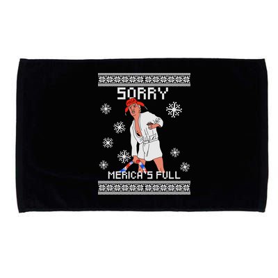 Sorry Merica's Full Trump Supporter Ugly Christmas Microfiber Hand Towel