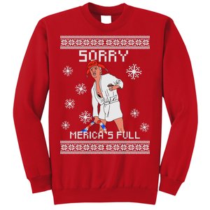 Sorry Merica's Full Trump Supporter Ugly Christmas Sweatshirt