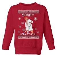 Sorry Merica's Full Trump Supporter Ugly Christmas Toddler Sweatshirt