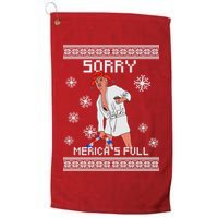 Sorry Merica's Full Trump Supporter Ugly Christmas Platinum Collection Golf Towel