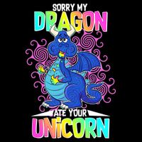 Sorry My Dragon Ate Your Unicorn City Backpack