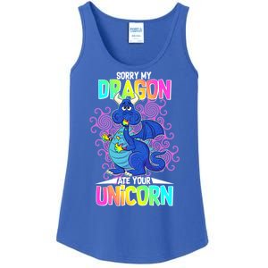 Sorry My Dragon Ate Your Unicorn Ladies Essential Tank