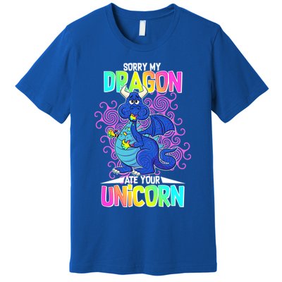 Sorry My Dragon Ate Your Unicorn Premium T-Shirt