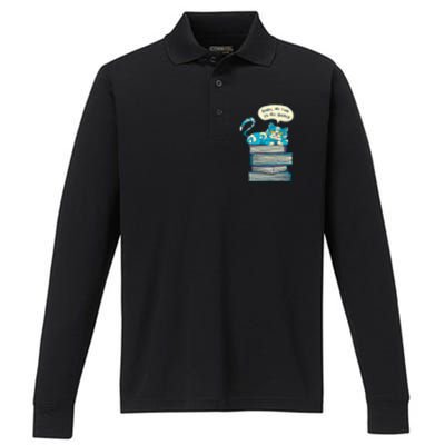 Sorry My Time Is All Booked Cat  Performance Long Sleeve Polo