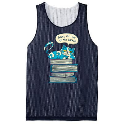 Sorry My Time Is All Booked Cat  Mesh Reversible Basketball Jersey Tank