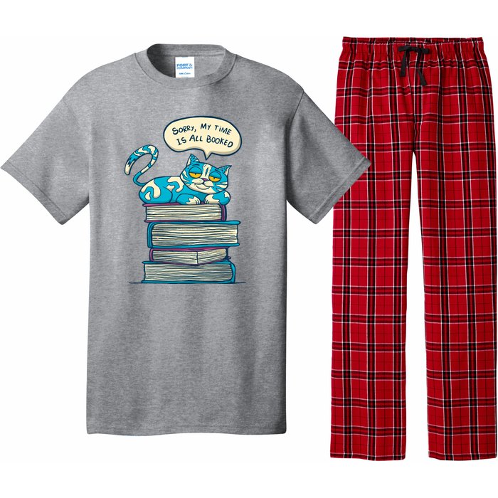 Sorry My Time Is All Booked Cat  Pajama Set