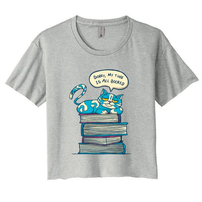 Sorry My Time Is All Booked Cat  Crop Top