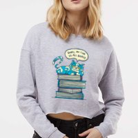 Sorry My Time Is All Booked Cat  Cropped Pullover Crew
