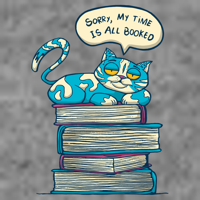 Sorry My Time Is All Booked Cat  Cropped Pullover Crew