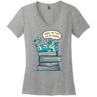 Sorry My Time Is All Booked Cat  Women's V-Neck T-Shirt