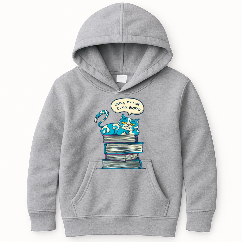 Sorry My Time Is All Booked Cat  Kids Hoodie